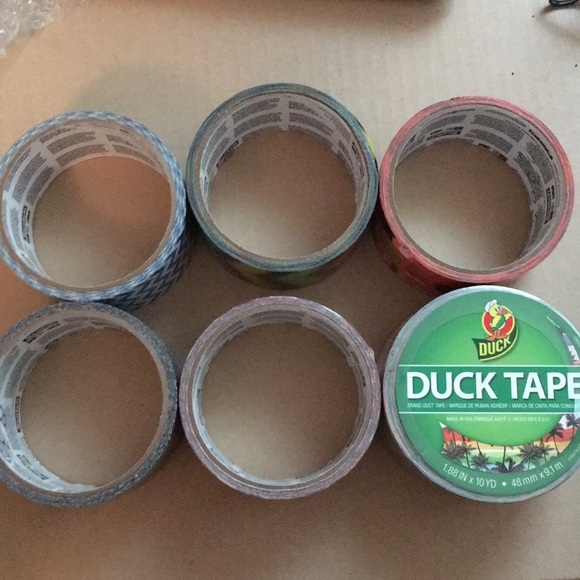 6 Designer scotch & duck tape rolls crafting art - Picture 2 of 2